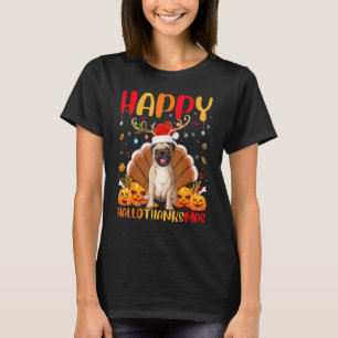 T-shirt Chien Carlin  Carlin heureux Hellothanksmas