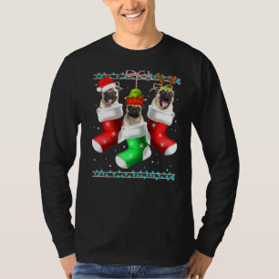 T-shirt Chien Carlin Chaussettes de Noël Xmas Pyjama Chien