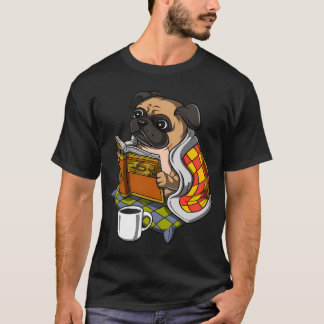 T-shirt Chien Carlin lisant un livre