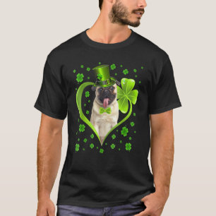 T-shirt Chien Carlin Trèfle Chanceux Saint-Patrick Drôle 1