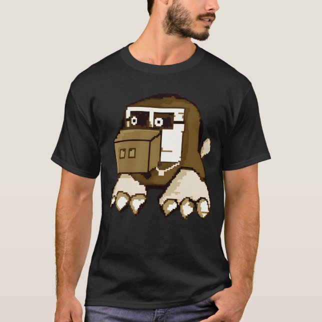 T-shirt Chien carré rétro (Devant)