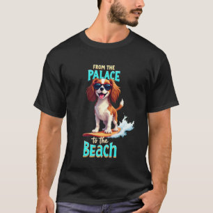 T-shirt Chien Cavalier King Charles Spaniel Surfant Cool