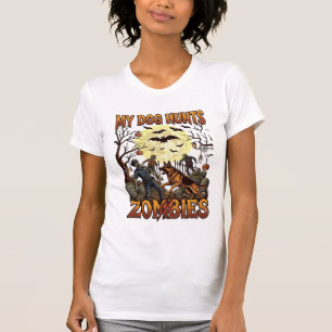 T-shirt Chien chasse les zombies Halloween Berger Allemand
