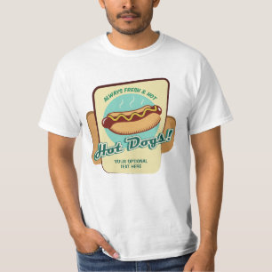 T-shirt Chien chaud de texte personnalisé