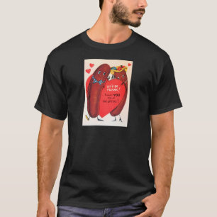 T-shirt Chien chaud vintage Retro Valentine