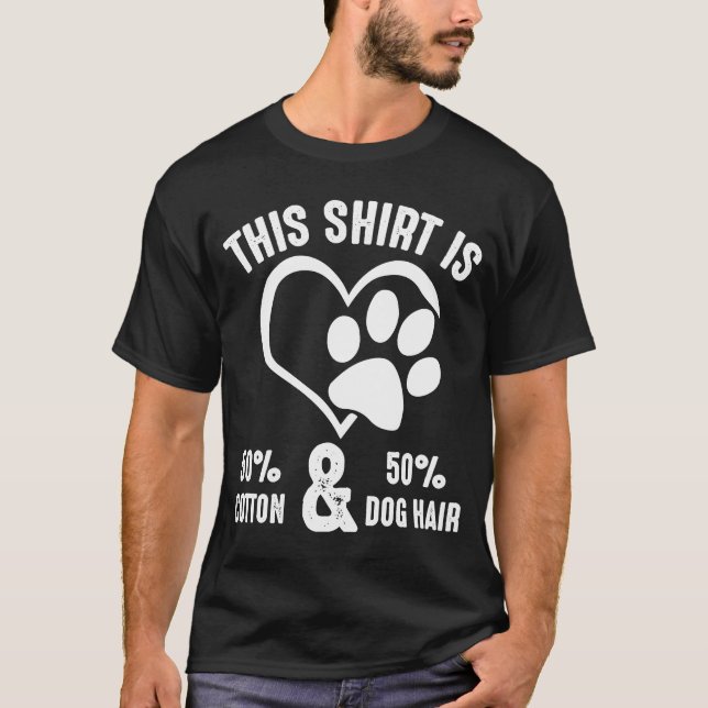 T-shirt Chien Cheveux Drôle Idée Citation Pour Chat Aimant (Devant)