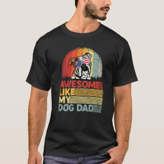 T-shirt Chien-chien anglais désespéré Comme Mon Chien Papa