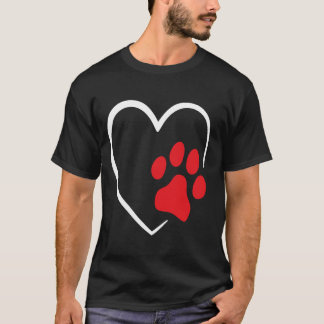 T-shirt Chien Chien Coeur Chien animal Chien drôle amant c