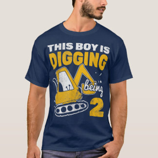 T-shirt Chien Chien Etre 2 Camion Construction Excavateur