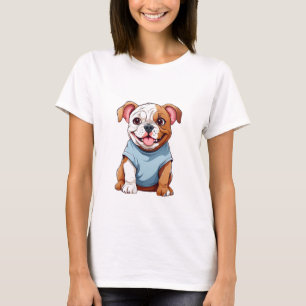 T-shirt Chien-chien mignon et heureux