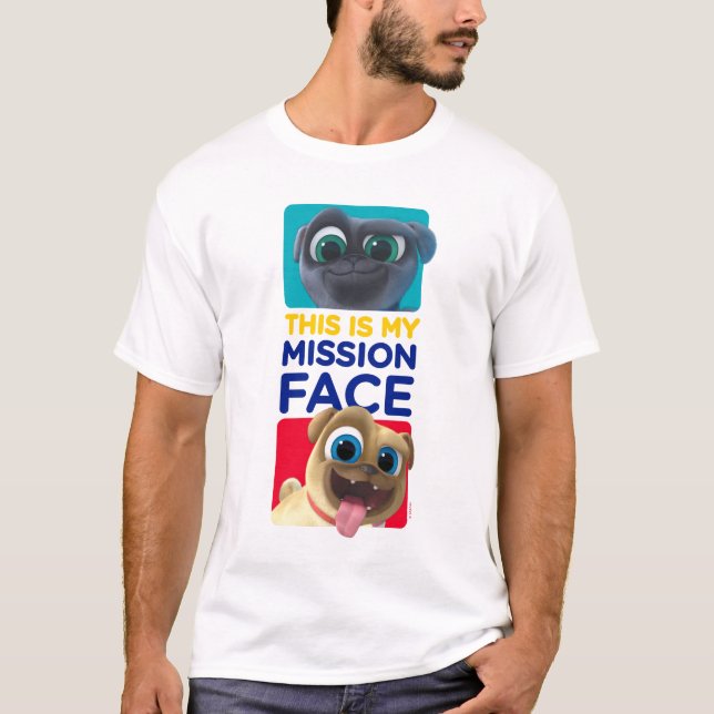 T-shirt Chien Chien Pal | C'est mon visage de mission (Devant)
