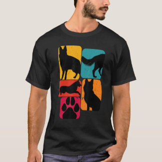 T-shirt Chien chiens Design Rétro