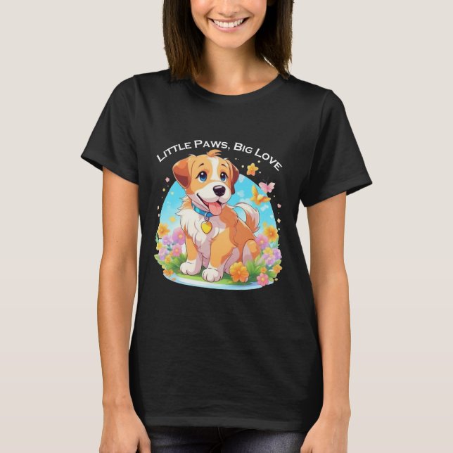 T-shirt Chien chiot mignon (Devant)