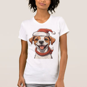 T-shirt Chien chiot mignon portant le T-Shi classique Casq