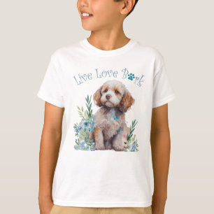 T-shirt Chien Cockapoo Mignon Floral
