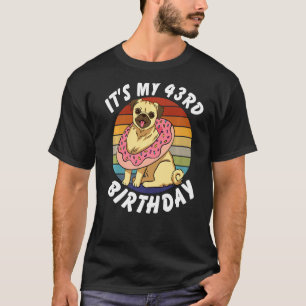 T-shirt Chien Comique de 43 Ans et Beignet Rétro Vintage 4