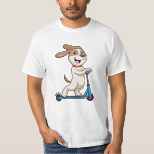 T-shirt Chien comme Biker avec Scooter