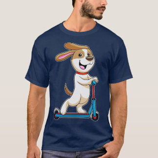 T-shirt Chien comme Biker avec Scooter 2