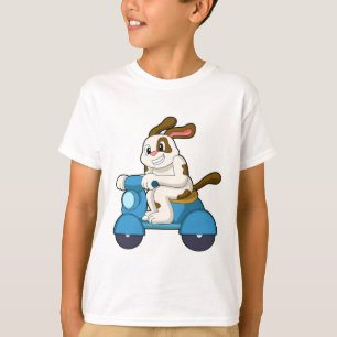 T-shirt Chien comme Biker avec Scooter.PNG