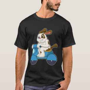 T-shirt Chien comme Biker avec Scooter.PNG