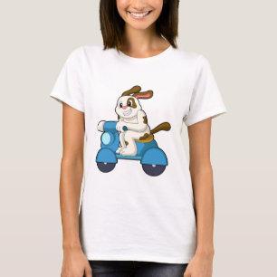 T-shirt Chien comme Biker avec Scooter.PNG