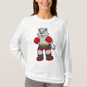 T-shirt Chien comme boîte avec gants de boxe