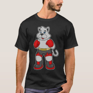 T-shirt Chien comme boîte avec gants de boxe