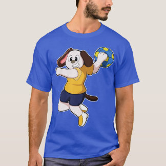 T-shirt Chien comme joueur de handball avec Handball