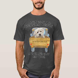 T-shirt Chien conducteur de camion Maltese 2805
