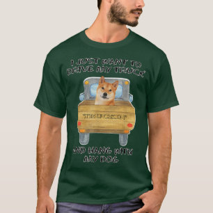 T-shirt Chien conducteur de camion Shiba Inu