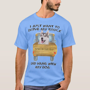T-shirt Chien conducteur de camion Sibérie Husky