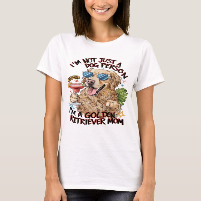 T-shirt Chien cool avec lunettes de soleil siroter un verr (Devant)