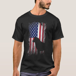 T-shirt Chien Cool du drapeau américain Akita Inu patrioti