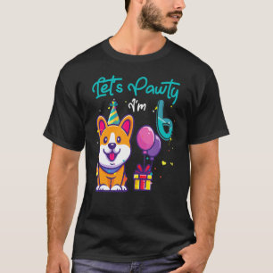 T-shirt Chien Corgi âgé de 6 ans 6ème anniversaire Faison