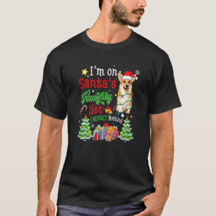 T-shirt Chien Corgi sur la liste des vilains de Noël du Pè