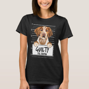 T-shirt Chien Coupable de Mugshot de Bretagne