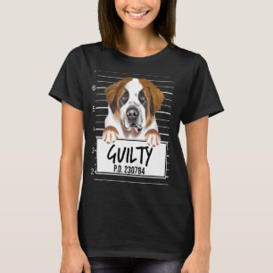 T-shirt Chien Coupable Mugshot St Bernard