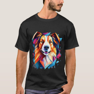T-shirt Chien Cubism Art Style