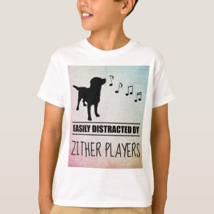 T-shirt Chien curieux facilement distrait par les joueurs 