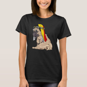 T-shirt Chien Cute Carlin Retro Belgique Flag Pride