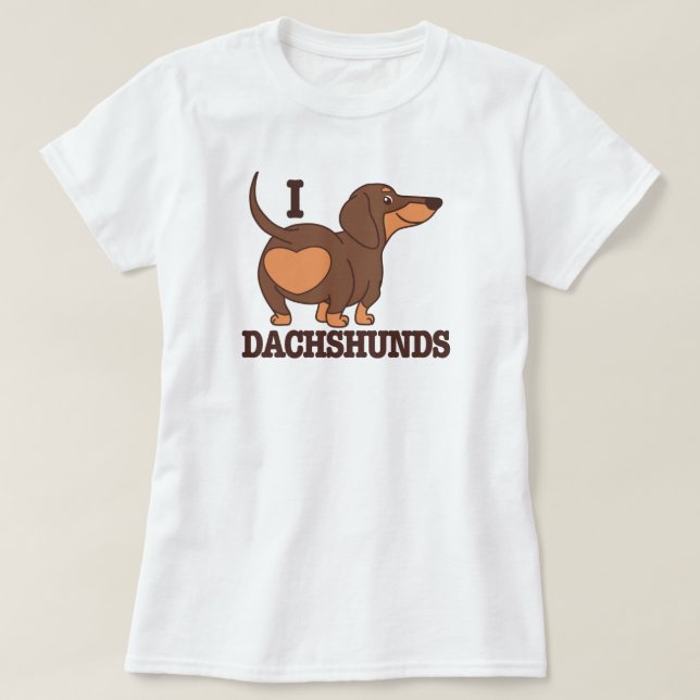 T-shirt Chien Dachshund Love (Design devant)