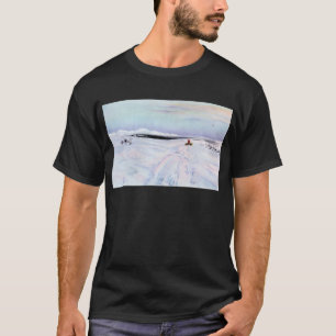 T-shirt Chien d'Alaska Sleddiing dans le Yukon-Koyukuk