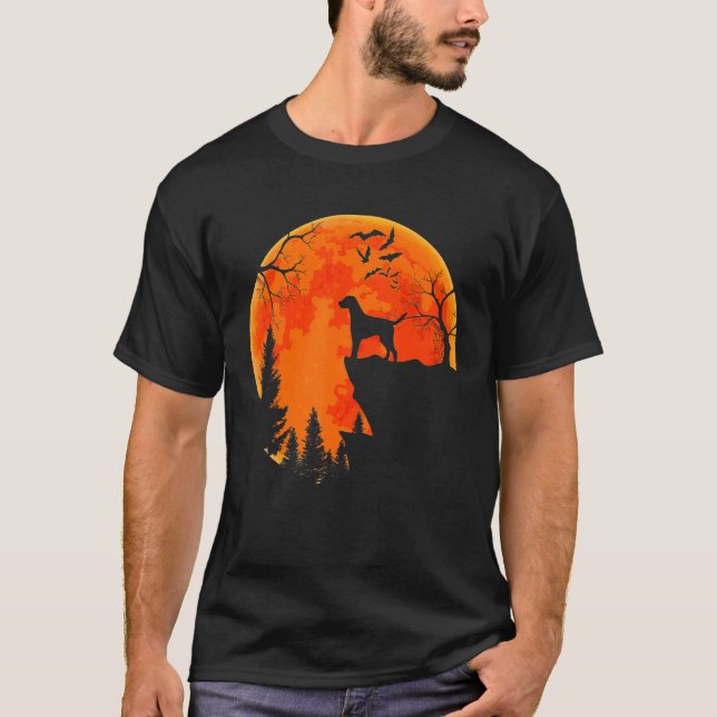 T-shirt Chien dalmate Et Lune Costume Halloween Chien (Devant)