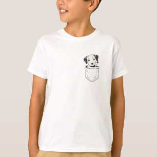 T-shirt Chien Dalmatie Retriver Chiens mignons Poitrine Po