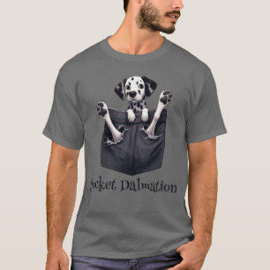 T-shirt Chien Dalmatien Dans Une Poche