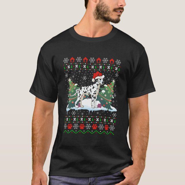 T-shirt Chien Dalmatien Noël Cadeau de Noël (Devant)