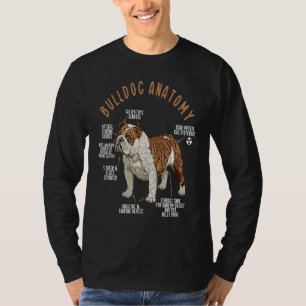 T-shirt Chien d'anatomie de chien anglais Bulldog Biology