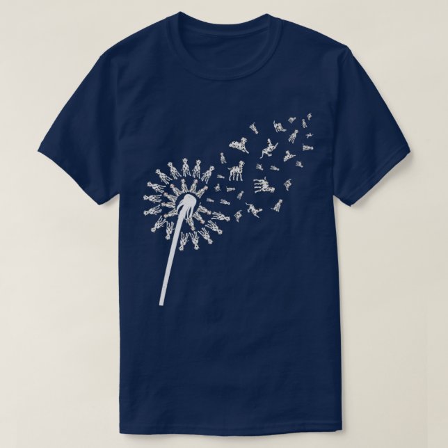 T-shirt Chien Dandelion Amoureux des chiens Animaux de com (Design devant)