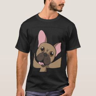 T-shirt Chien d'animal Selfie de Bulldog français pour le 