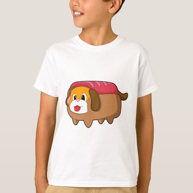 T-shirt Chien dans Hotdog (Devant)
